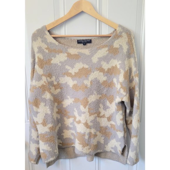 Central Park West Sweaters - Revolve Central Park West Camo Fuzzy Pullover Sweater Size S